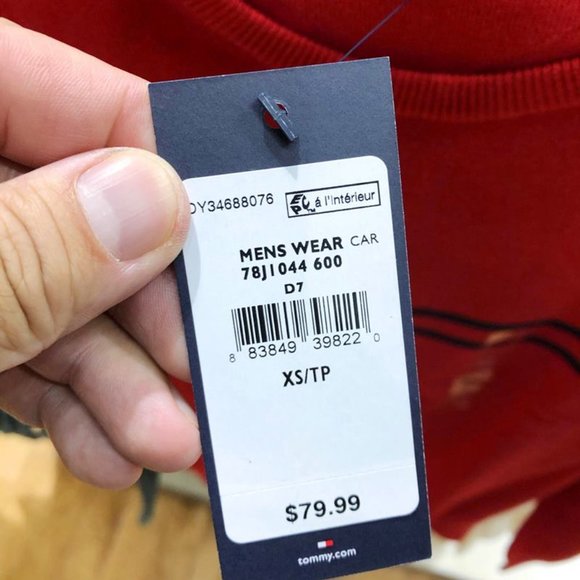 Tommy Hilfiger 78J1044 600 Flag Sweater NWT - Picture 3 of 3